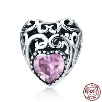 

Efile S925 sterling silver beads October birthday stone bracelet pendant parts Y SCC573-10