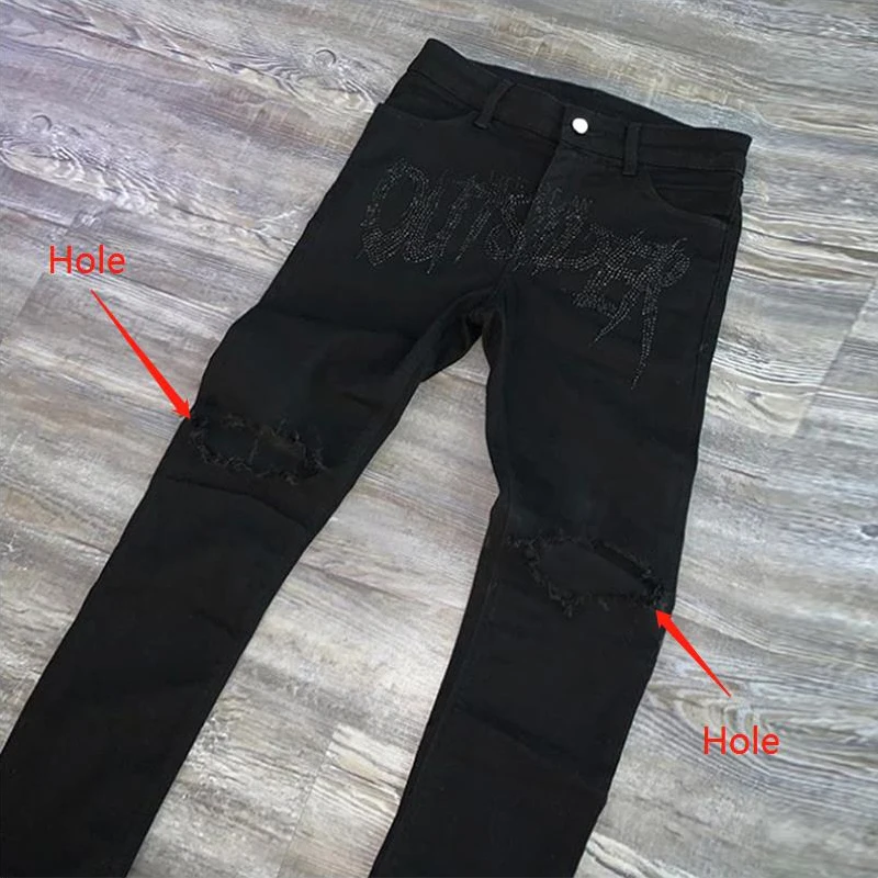 Men's Trend Black Jeans 2021 New Ripped 