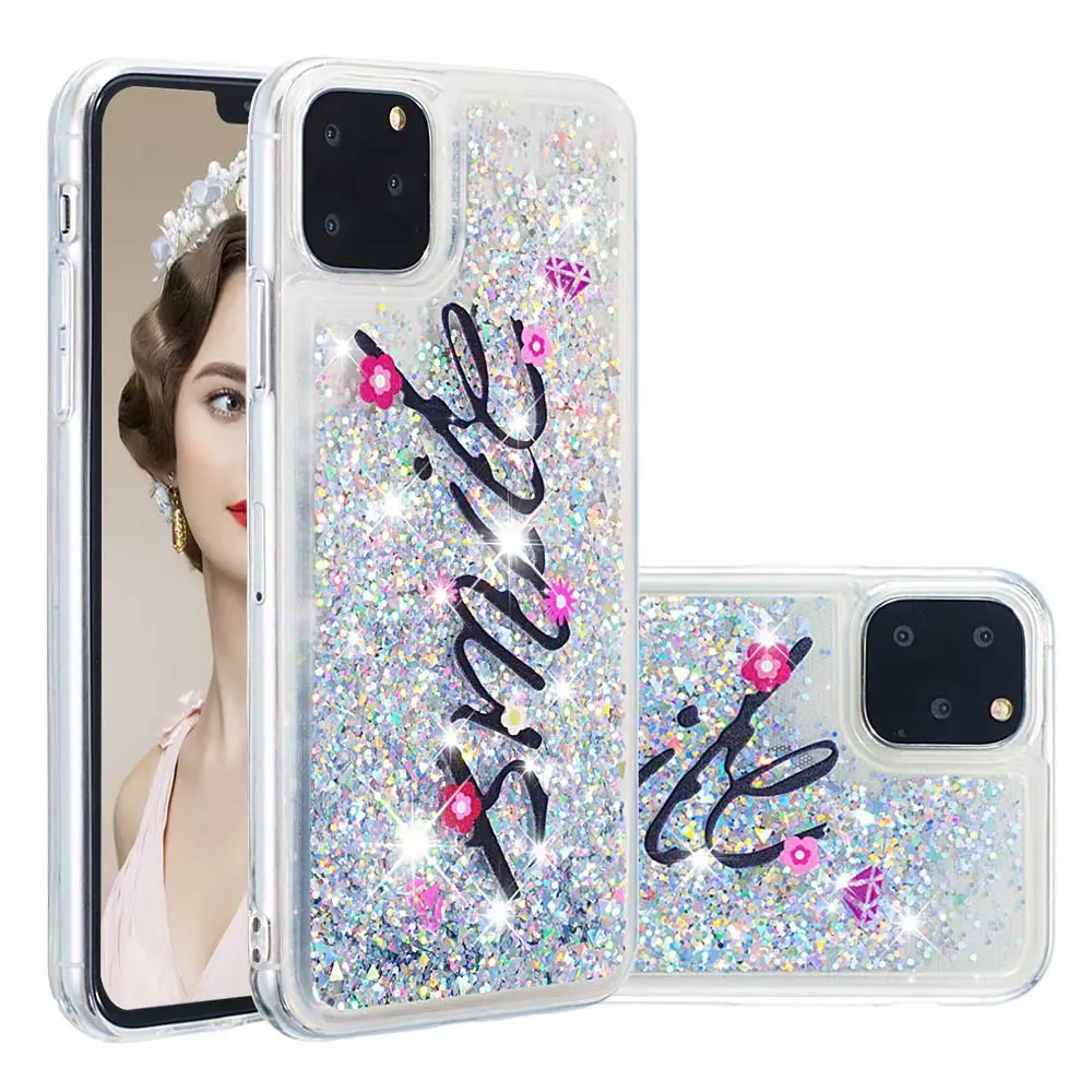 Жидкий Блестящий Мягкий ТПУ чехол для iphone 11 Pro Max телефона узор жесткая задняя