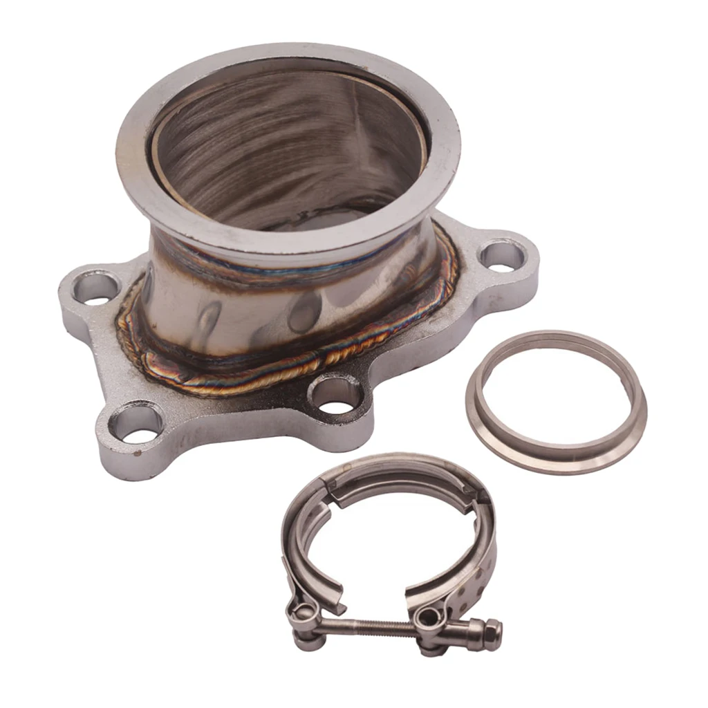 Flangia Auto Camion Flangia V-Band T4 Da 2,5 Pollici - Adattatore Universale Per Auto E Camion, Acciaio Inox Flangia 2.5 Pollici - 3