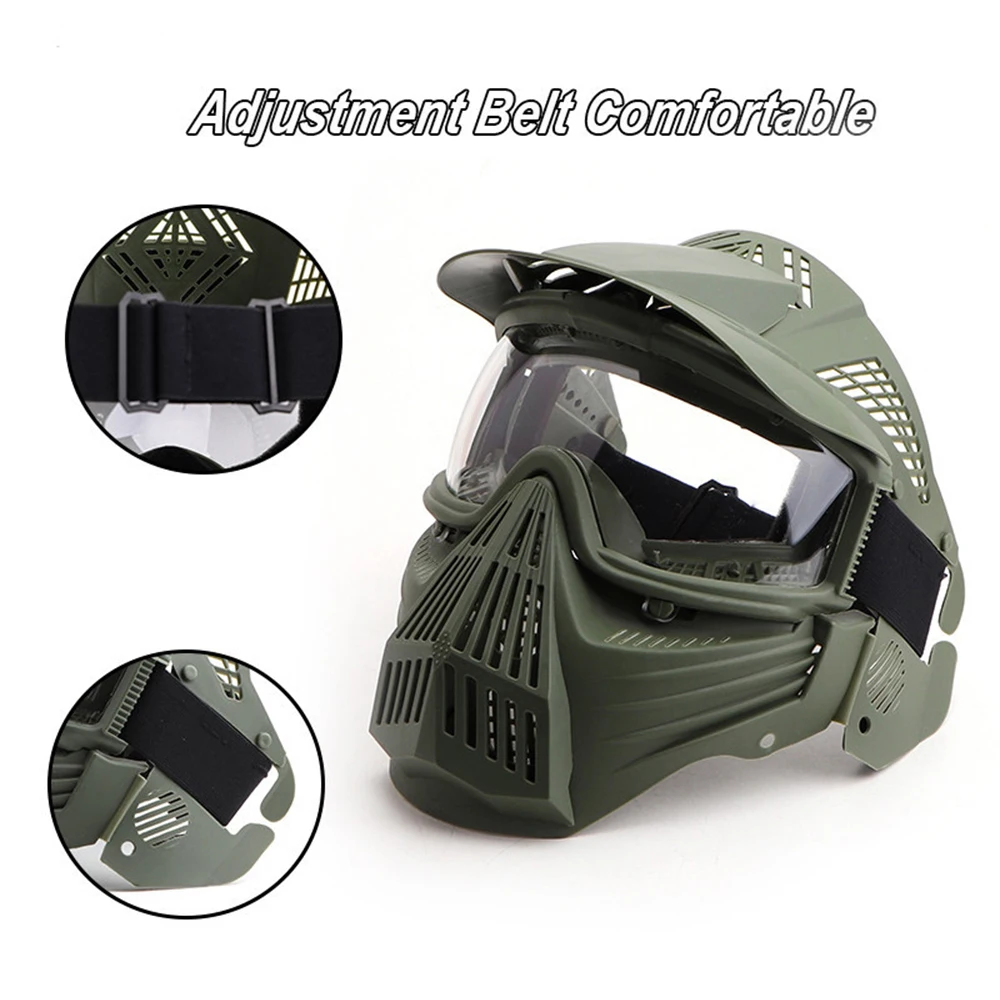 AIRSOFTA Military Tactical Airsoft PC Lens Mask Outdoor Hunting Field Paintball BB Gun Shooting Protective Safety Goggles Mask