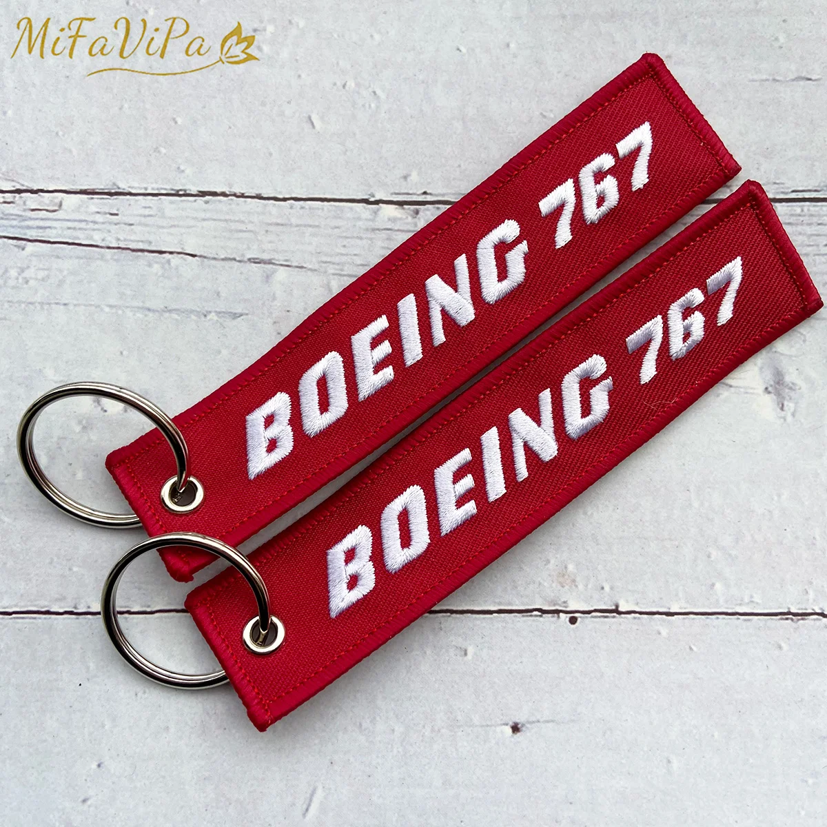 

MiFaViPa Боинг 767, модный ремень для телефона с красной вышивкой, авиационные брелки для мужчин, подарок для экипажа летающего аппарата, брелки