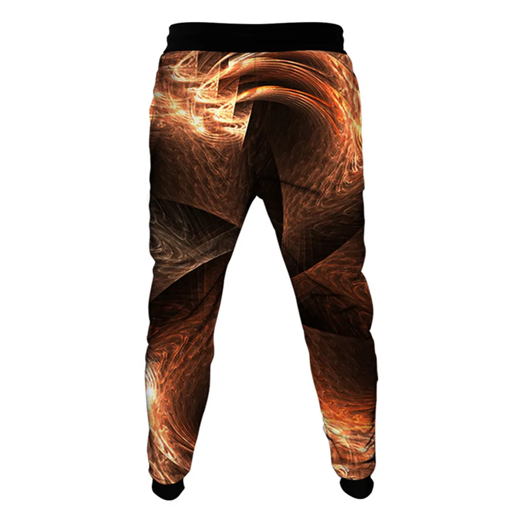 red sweatpants Golden Rotating Smoke Print Fashionable Hip Hop Men's Pants best sweatpants for men