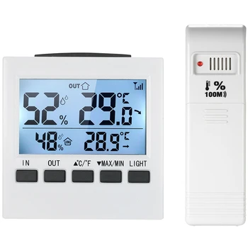 

Digital Wireless Thermometer Hygrometer Temperature Humidity Moisture Meter For Smart Home Vegetable Greenhouse Warehouse Farm