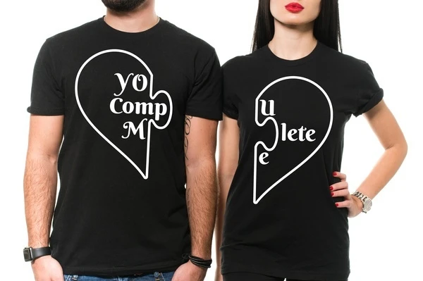 Camisetas a juego para parejas, novios, corazón, novia, 2021| Camisetas| - AliExpress