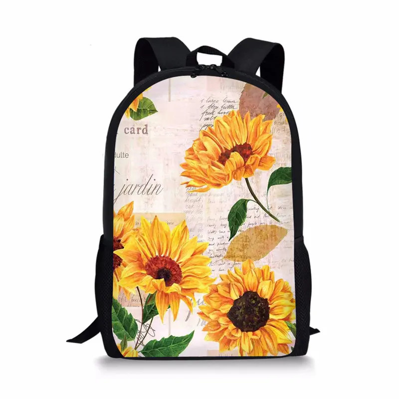 WHEREISART Маргаритка Подсолнух шаблон школьные рюкзаки для девочек, 3 шт./компл. летние рюкзаки с цветочным принтом, Портфель Сумка для книг типа «сатчел» - Цвет: P3011C