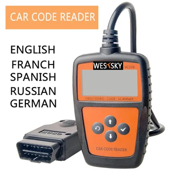 

Portable OBDII Car Code Reader Screen Scanner Motocycle Mistake Detector Engine Code Reader Car Diagnostic Fault Scan Tool
