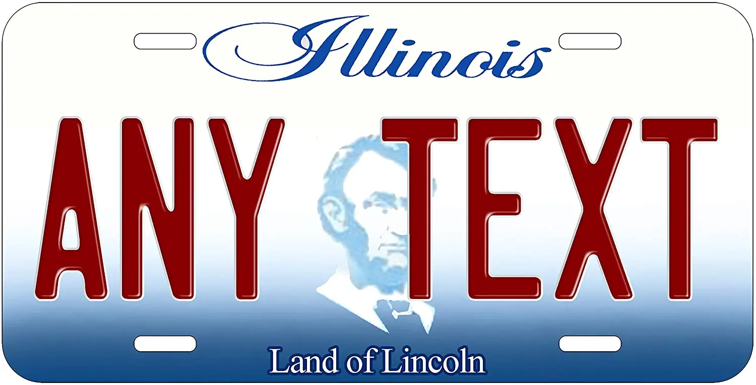 Top Craft Case Custom Personalized Illinois State License Plate Any Text or Name Novelty Auto Car Tag | Дом и сад