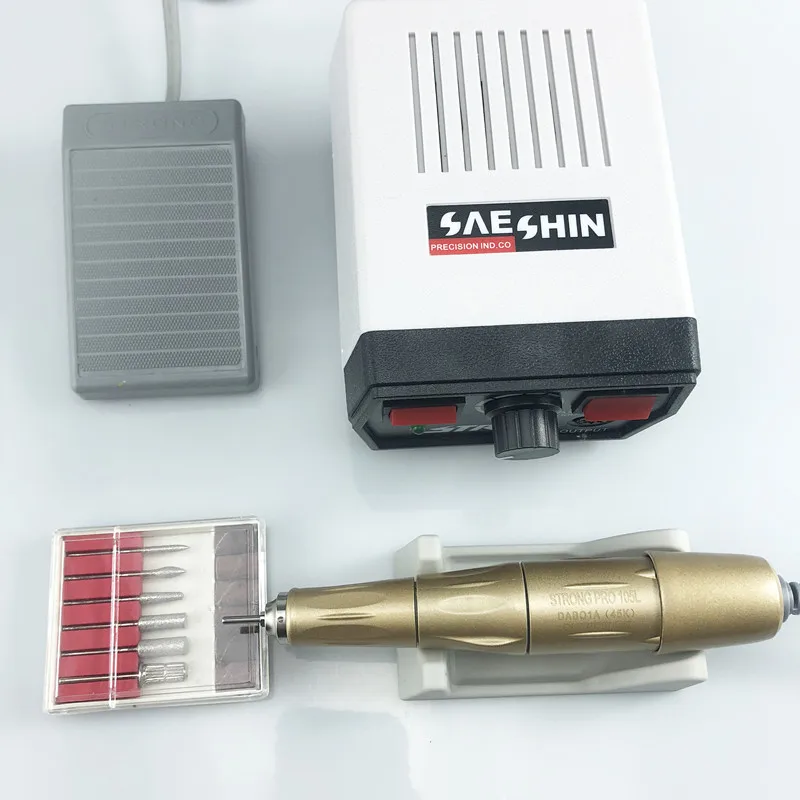 65W 45000RPM Strong 210 204 SILVER PRO105L Electric Nail Drills Machine Manicure Pedicure File Bits Nails sculpture polish 3