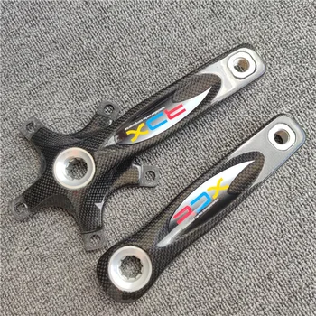 

Road car 130bcd carbon crank bicycle cycling fluted disc bicycle parts crankets 170mm spline crank