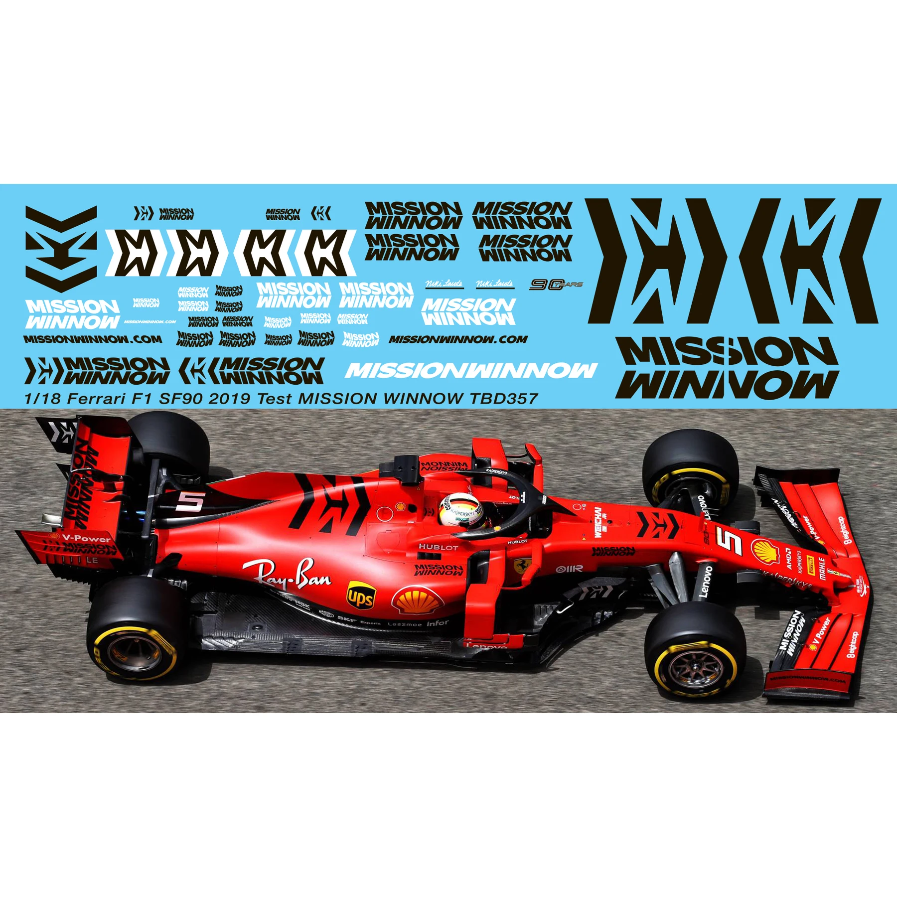 Коллекция 1/18 года Переводные картинки Ferrari SF90 2019 с изображением побеги вина