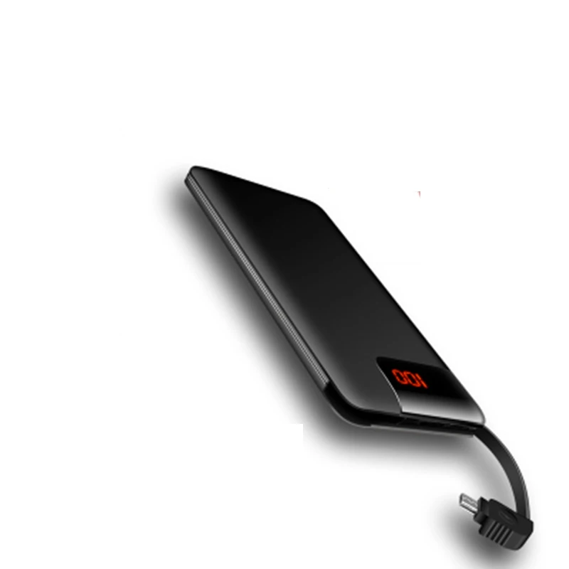 Водонепроницаемый портативный USB внешний аккумулятор 10000 мАч для всех смартфонов Xiaomi IPhone, внешний аккумулятор, быстрая зарядка, внешний аккумулятор - Цвет: Black 20000mAh
