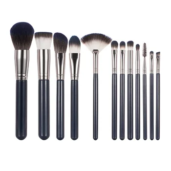 

1 Set Of 12PCS Makeup Brushes Set Nebulas Blue Series Brush Portable Cosmetics Brush Set Delicate For Beginners(Dark Blue)