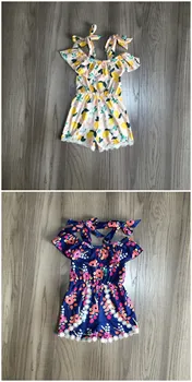 

baby girls clothes girl lemon romper baby kid summer floral romper