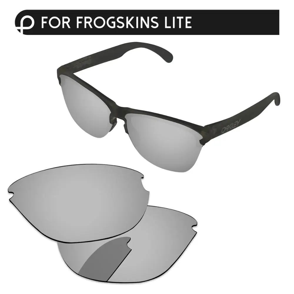 Chrome Silver PapaViva Сменные линзы для аутентичных солнцезащитных очков Frogskins Lite OO9374 Поляризованные-несколько вариантов - Цвет линз: Chrome Silver