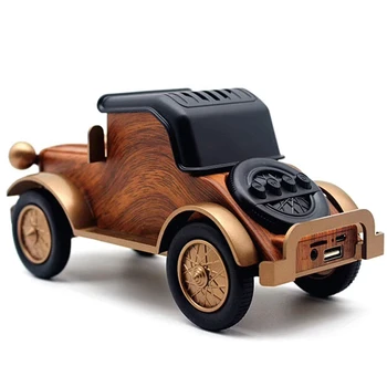 

Classic Car Bluetooth Speaker Retro Wood Grain Bluetooth Speaker Radio Portable Mobile Phone Stand Mini Speaker