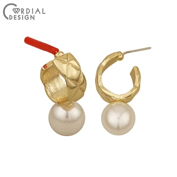 

Cordial Design 50Pcs 16*28MM Jewelry Accessories/Earrings Stud/Imitation Pearl/Hand Made/DIY Parts/Jewelry Findings & Components