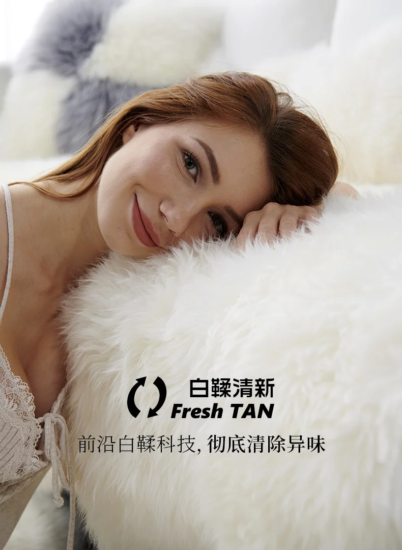 Big size Natural sheepskin rug 8P 180*200cm, shaggy sheep skin living room carpet for home decoration bedroom slide mat