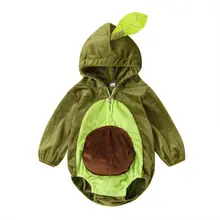 

0-24M Infant Kids Baby Boy Girl Winter Warm Clothes Zippered Avocado Bodysuit Jumpsuit Overall Outfits