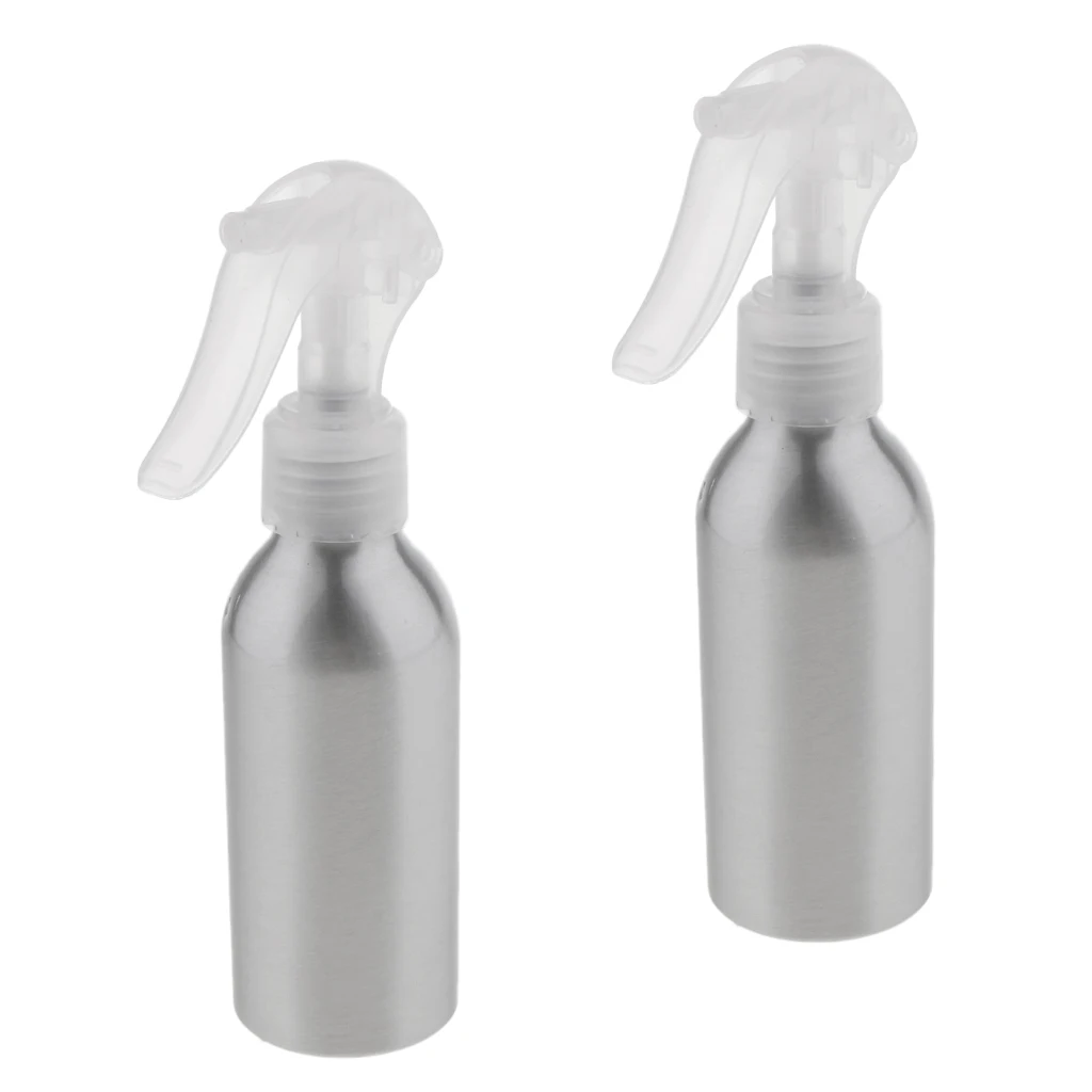 2, Refillable, 120ml/4.2 oz, Empty, Clear Plastic Spray Bottles with Trigger Sprayers