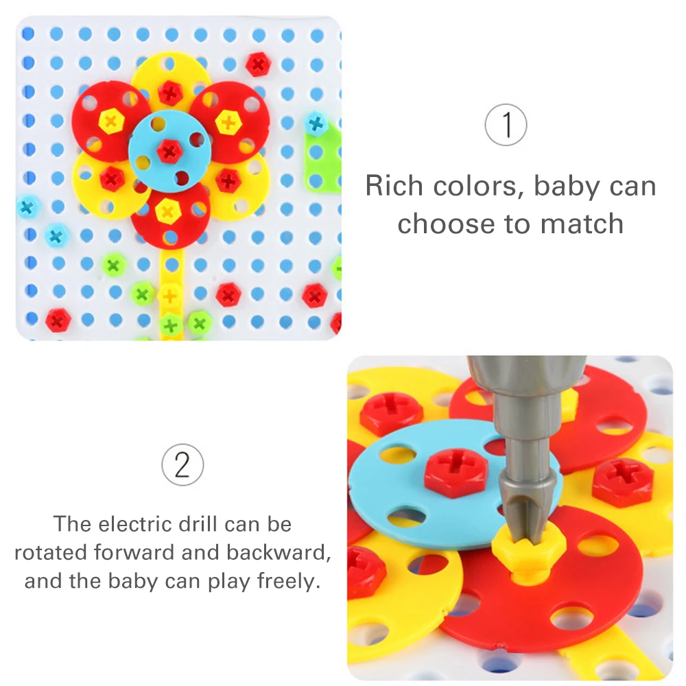 Электрическая головка для дрели группа игрушечная гайка разборка матч Головоломка Развивающие игрушки собранные блоки наборы дизайн строительные игрушки для мальчиков