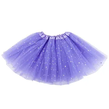 

Smart Baby Girl Clothes Stars Sequins Petticoat Ballet Dance Fluffy Tutu Skirt Light Purple
