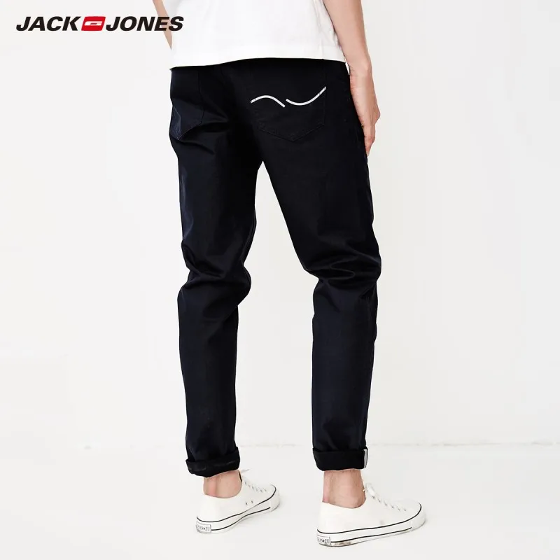 JackJones осенние мужские удобные хлопковые универсальные тонкие джинсы