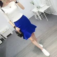 Юбка Повседневная Женская однотонная Милая Повседневная осенняя и весенняя юбка Новая модная популярная женская юбка vestiods LXJ727