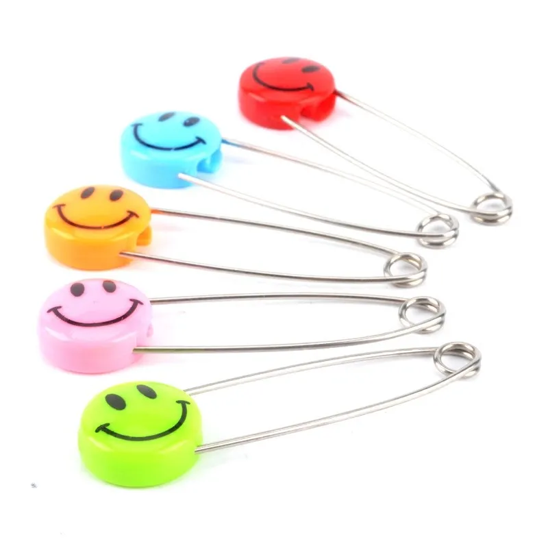 

10 Pcs Mix Colors Cartoon Smile Face Safety Pins DIY Handmade Sewing Accessories
