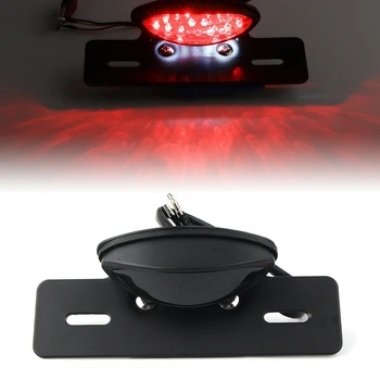 

Universal LED Motorcycle Brake Tail Light Turn Signal License Plate Mount for Cafe Racer