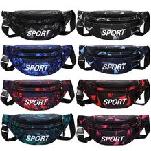Нейлоновые сумки на талию с большим принтом унисекс Спорт на открытом воздухе сумки на плечо