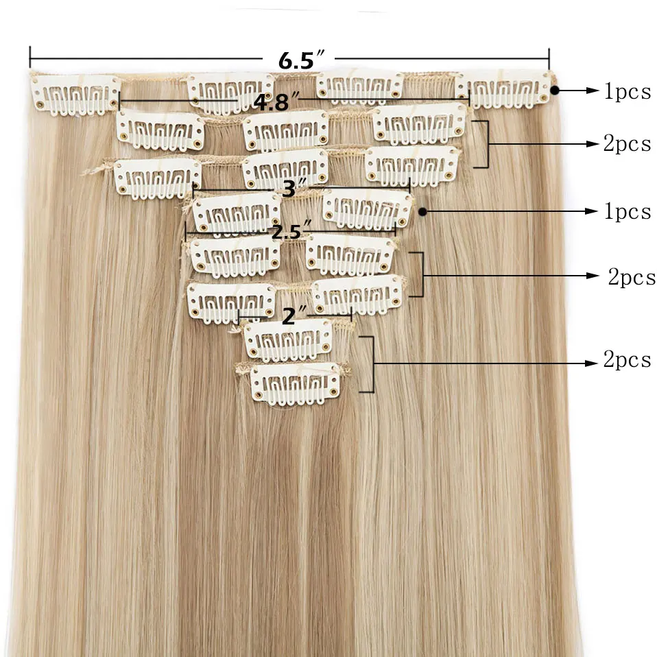 Snoilite 47 цветов 18 клипов длинные прямые заколки для наращивания волос 22 дюймов 26 дюймов волосы удлиняющие синтетические набор волос для женщин