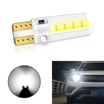 

1 Pcs Silica Gel LED COB W5W T10 194 8SMD Wedge Clearance Bulbs Auto for License Plate Reading Car Door Trunk Car Lamp