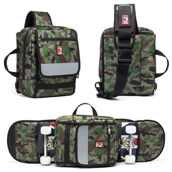 

Foldable Skateboard Backpack Carry Bag Longboard Outdoor Sport Folding Sling Pack Handbag Shoulder Bag Skateboard Bags