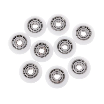 

9Pcs/Set 3D Printer Plastic Wheel Plastic Metal Driven Wheel 5mm*21.5mm*7mm for 3D Printer parts