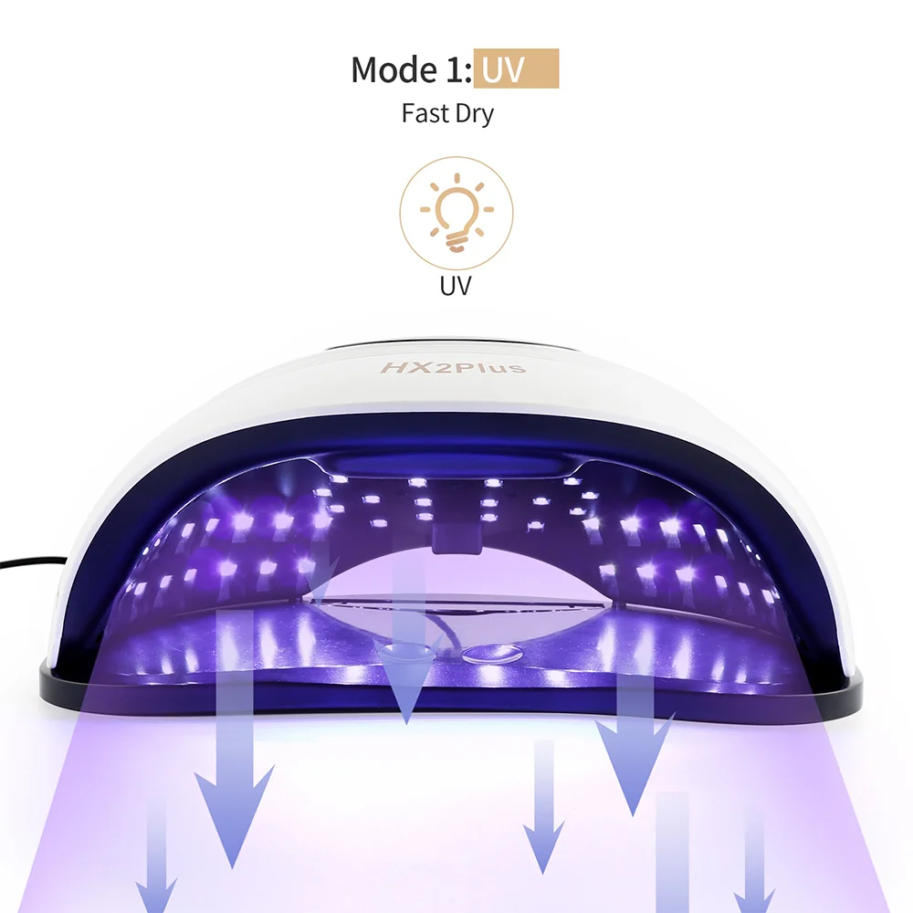 Ventilatore per unghie ad aria calda e fredda, 120 W, 60 luci a LED, lampada UV per unghie a polimerizzazione rapida, ventilatore per asciugatura, riscaldamento e raffreddamento, asciugacapelli per unghie_voghion.com