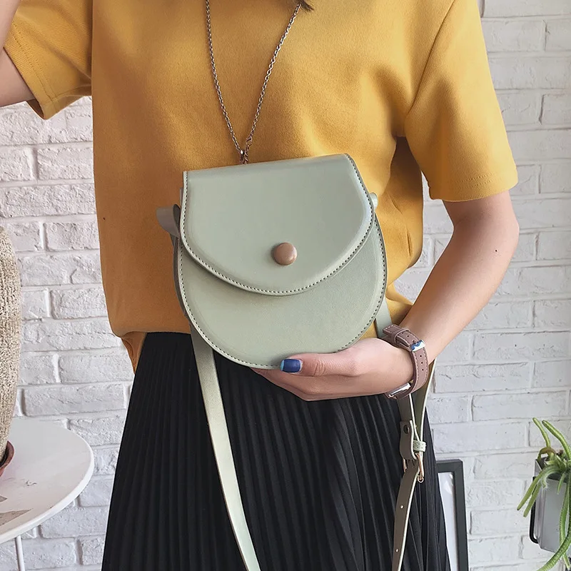 

Gangfengsen small bag female 2020 spring new Korean version of the wild saddle bag simple and fashionable one-shoulder bag