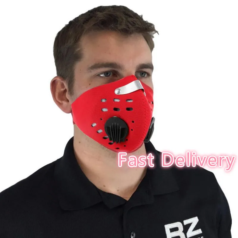 

Cotton PM2.5 FPP2 Mouth Face Mask Anti Dust Mask Activated Carbon Windproof Mouth-muffle Face Shield As N95 Respirator Mask