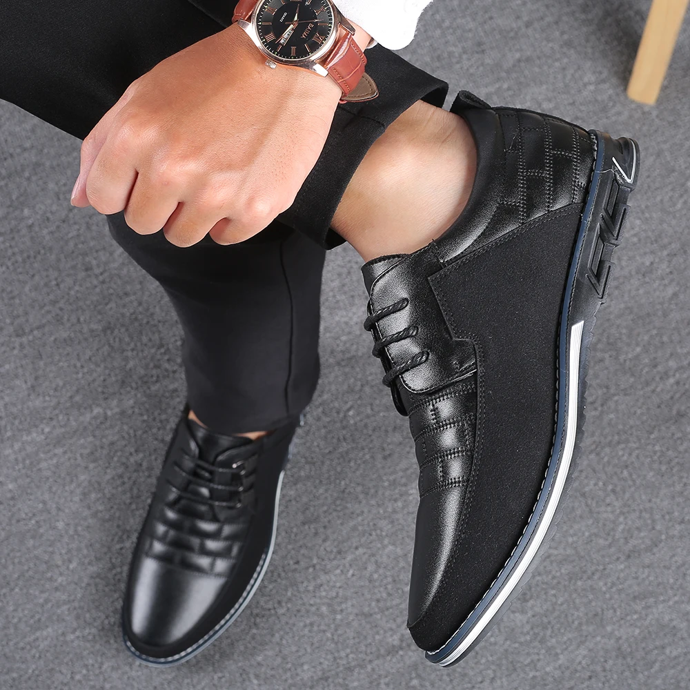 Мужская повседневная обувь из натуральной кожи; дышащие мужские кроссовки; модельные оксфорды на шнуровке; деловая прогулочная обувь; официальная Свадебная обувь