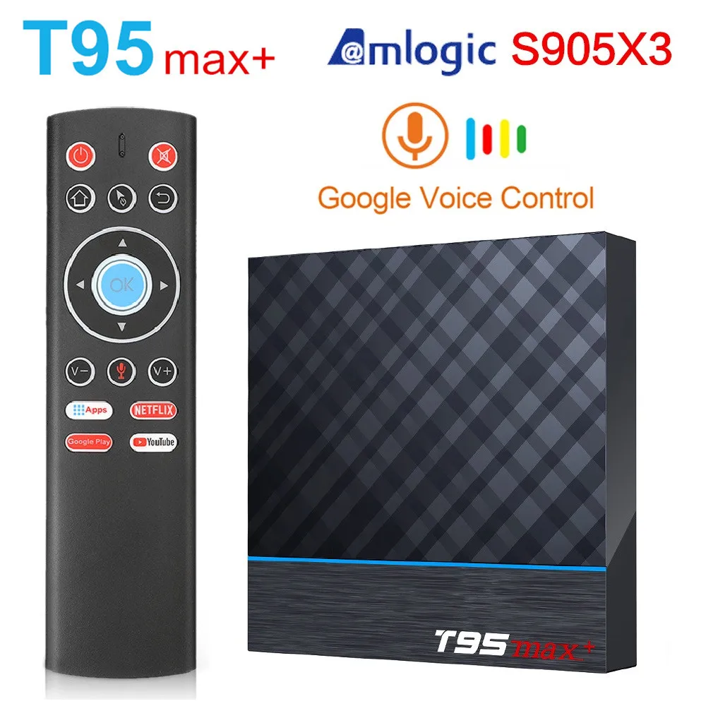 T95 MAX Plus tv Box Android 9,0 Amlogic S905X3 4 Гб 64 Гб Wifi 4K 8K 60 кадров в секунду H.265 Netflix Youtube Smart Android tv Box X3 T95 MAX