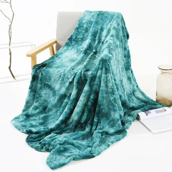 

SUCSES Super Soft Throw Blanket Faux Fur Fluffy Tie Dye Blankets for Kids Adults Children Reversible Design Plush Throws