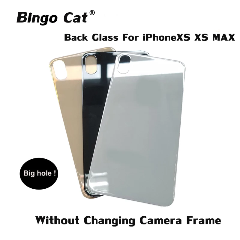 10pc Battery Rear Case Battery Back Cover Cases Back Battery Cover With Big Hole For iPhone 8 8P X XS XS Max Rear Door Housing