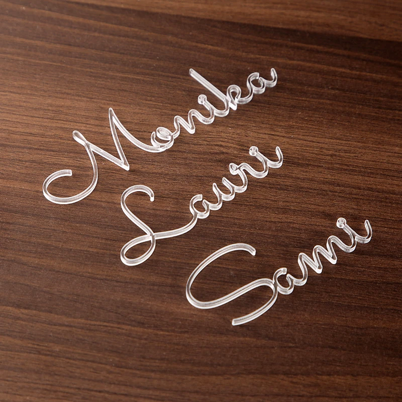 Tarjetas de mesa de lugar de boda personalizadas, nombre cortado con láser, tarjeta de lugar de invitados, letreros de nombre, configuración de lugar, novia y novio