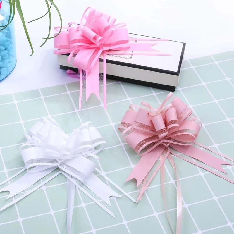 Gift Wrap Celebration Packaging 50mm Pull Bows Decorations Wrap 5 Colours 