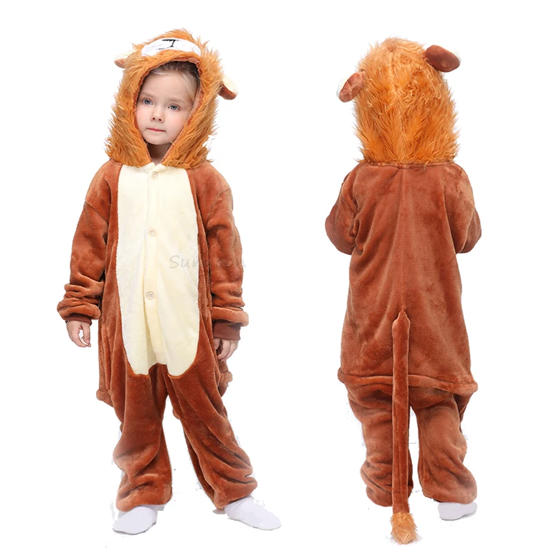 Kids Kigurumi Onesie Unicorn Pajamas For Children Animal Panda Blanket Sleepers Baby Costume Winter Boys Girls Licorne Jumspuit