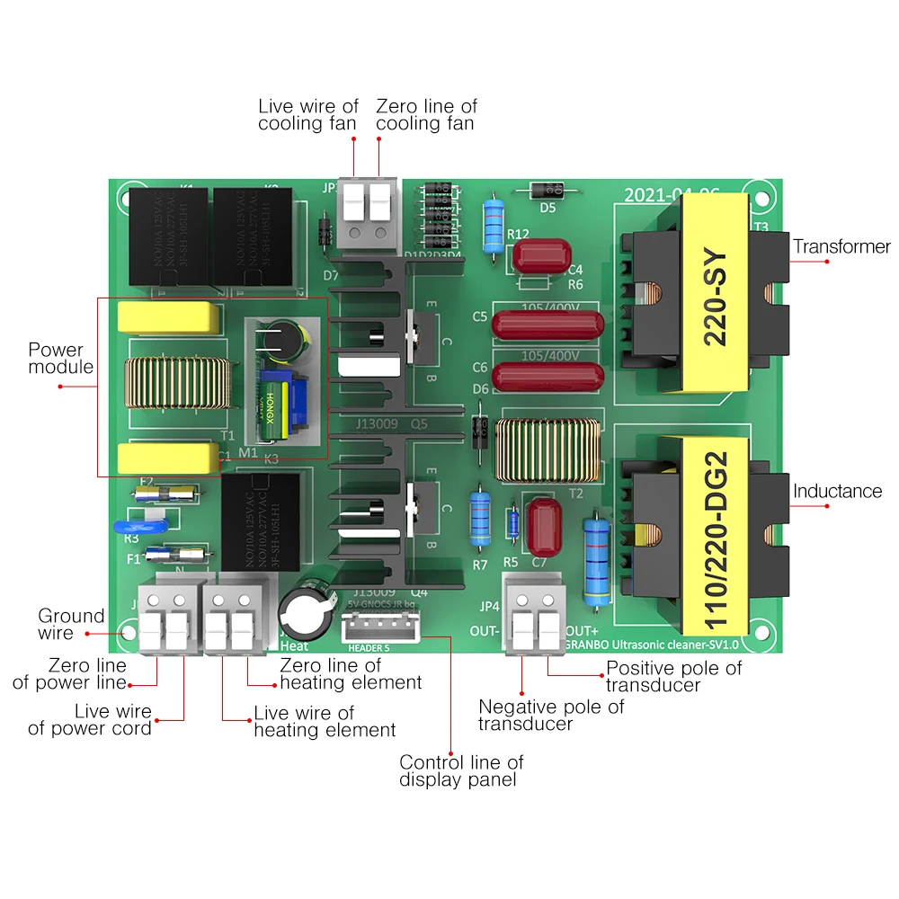 dispositivo controlador pcb home made 120w 40khz 220v 110v 02