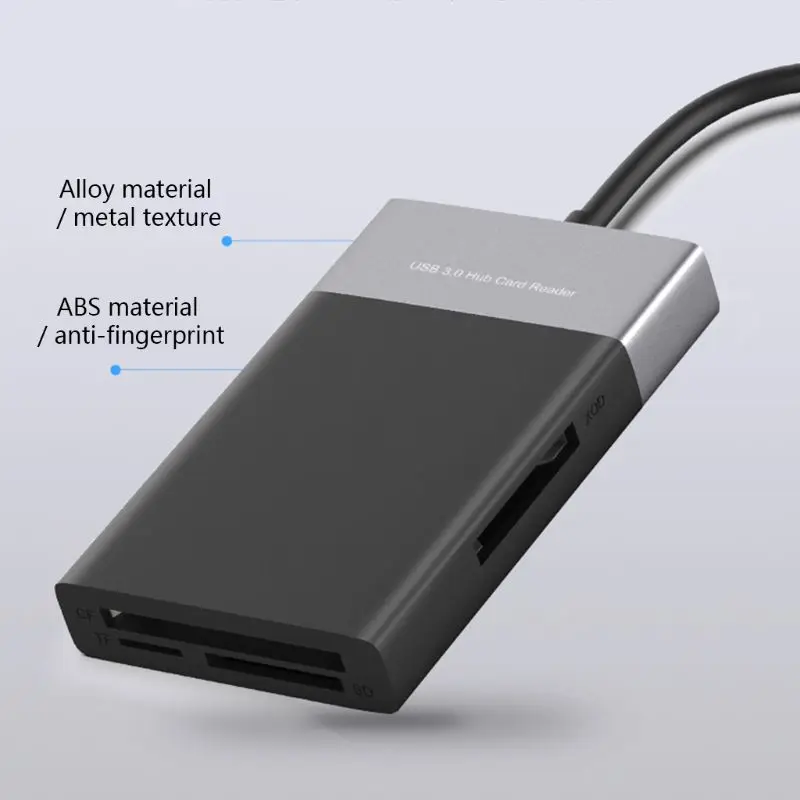 6 в 1 высокая Скорость USB 3,0 2 Порты и разъёмы HUB адаптер для XQD/CF/SD/TF Card Reader комплект