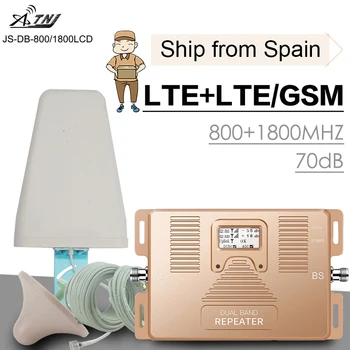 

4G LTE 800 Band 20 LTE 1800 Band 3 Dual Band Mobile Phone Signal Booster GSM LTE 1800 Cell Phone Cellular Signal Repeater Set