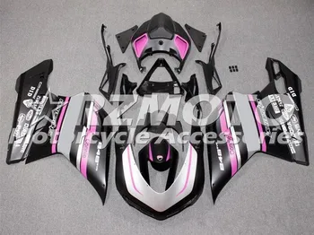 

New ABS Injection Mold Whole Fairings Kit Fit For DUCATI 848 1098 1198 07 08 09 10 11 2007-2011 bodywork set Matte black Pink