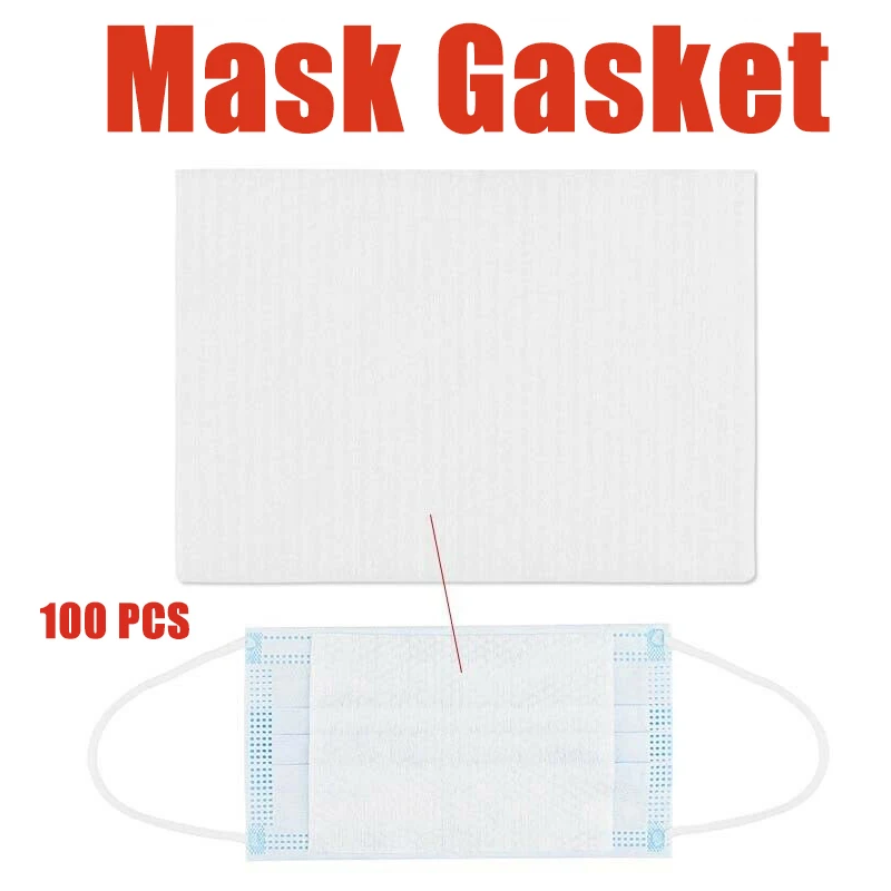 

100pcs Disposable Face Masks Replacement Filtering Pad Breathable Mask Gasket Respiring Mat for all kinds of Masks